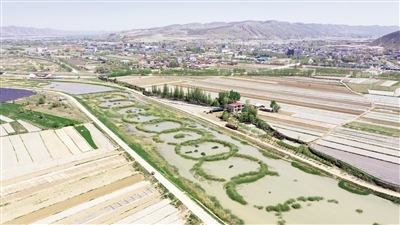 <p>　　葫蘆河兩岸良田千頃，一幅山清水秀的田園畫卷。</p>