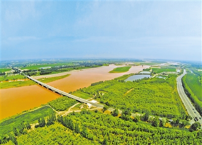 黃河滋養(yǎng)著寧夏這片沃土，兩岸處處生機(jī)盎然。（資料圖片）                                                                                         本報(bào)記者 王曉龍 攝
